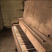 Old Piano in Abandoned Church