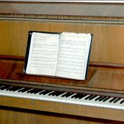 Old Piano and Sheet Music